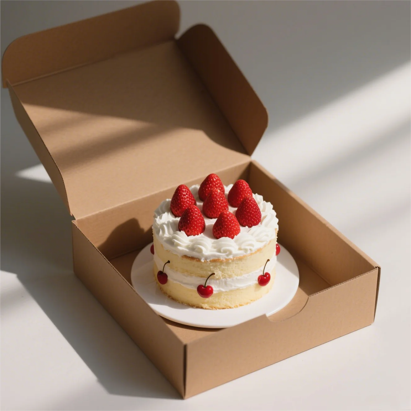 Wholesale Square White Cake Box Clear Window Packaging for 8 10 12 Inch Cakes Sturdy Food Grade Boxes