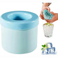 Flexible 3D Press-Type Easy-Release Reusable Freezer 60 Ice Block Maker Cup BPA Free Cylinder Silicone Ice Cube Mold
