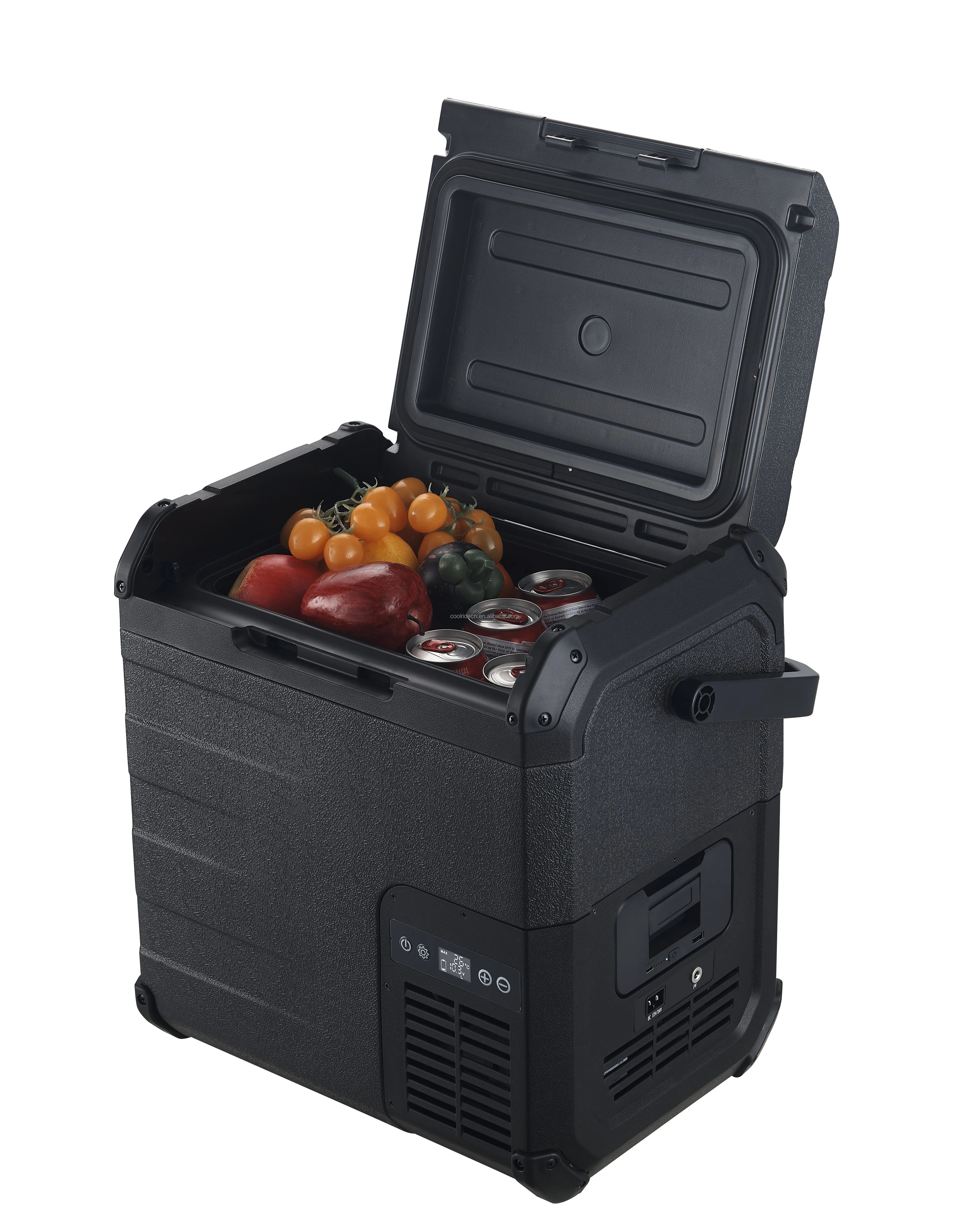OEM 18L Portable Car Fridge 12V/24V Compressor Cooler with 4H Battery for Camping Travel Vehicles