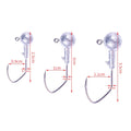 Wholesale JI031 1.75g 3.5g 5.25g Round Ball Shape Lead Jig Head Barbed Fishing Hooks