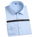 Top Quality Men's Office Dress Shirt Non Iron Long Sleeve Bamboo Fiber Sky Blue Breathable Woven Shirts for Adults