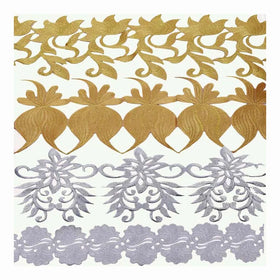 Diy Garment Embellished Textile Lace Ribbon Embroidery Gold Silver Metallic Webbing Dress Costume Iron-on Cuff Border Trims