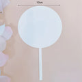 Blank Custom DIY Acrylic Happy Birthday Pink Clear Cake Topper Acrylic Plate for Wedding Birthday Party Cake Decor