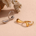 Dreamshow Jewelry Double Finger Ring Party Jewelry Gold Plated Statement Rings Stainless Steel Jewelry