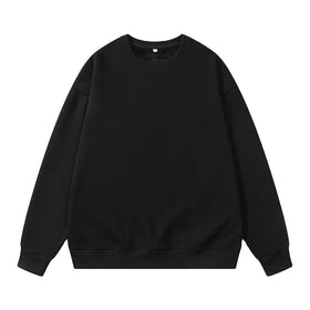 Oversized Men's Plain Fleece Cotton Hoodie Custom round Neck Pullover with Hood Solid Pattern Winter Plus Size-5XL