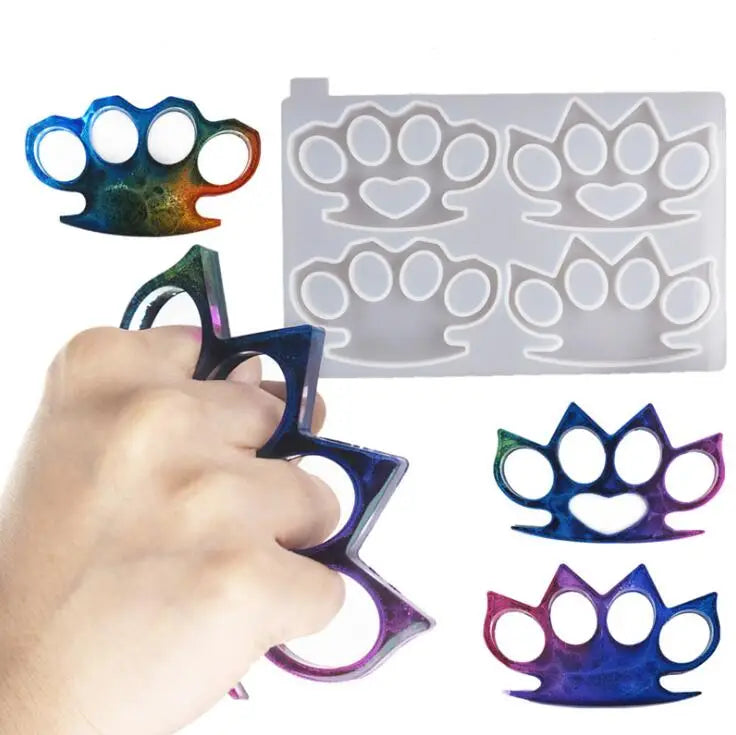 3D Knuckles Resin Molds Finger Keychain Mold Cover Ring Silicone Casting Molds for Jewelry/Keychain/Handmade Gift Making