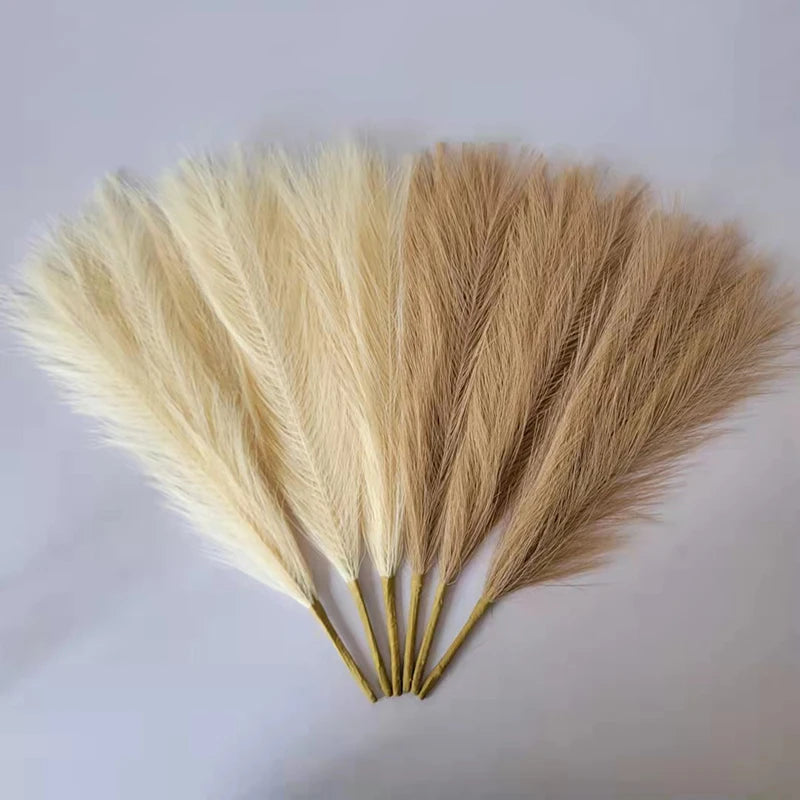 SZ301  Top Seller 45 110 cm 18 Branches Faux Pampas Grass Decor Pampas Grass Artificial Fluffy Faux Silk Artificialpampasgrass