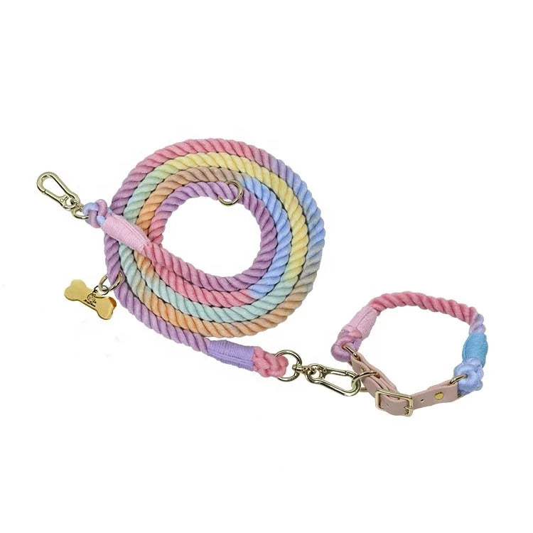 Harness Hands Free Dog Harness Rope Collar Set Dog Leash