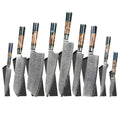 Resin Wood Handle Professional Damascus Steel Knife Set Damascus Steel Chef Set Kitchen Knife Set
