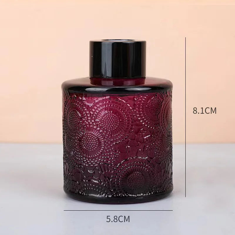100ml Essential Oil Scented Candle Glass Empty Bottle Indoor Decoration Candle Jars With Aluminum Lids Perfume Round Jar