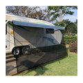 Hot Sale  9'X15' 3"  RV Awning Shade Black Mesh Sun Shade for Camping Trailer Canopy UV Sun Blocker Complete Kits