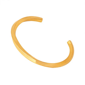 Wholesale China Newest Minimalistic Style Stainless Steel Gold Plated Bangle Bracelets
