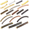 Delicacy Micro Pave Rainbow CZ Cubic Zirconia BeadsCurve Tube Space Rubber Pipe Bracelet Charms DIY Supplies Accessories N05