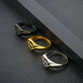 Hot Selling Custom Stainless Steel Men Rings Classic Superman Black Rings Jewelry