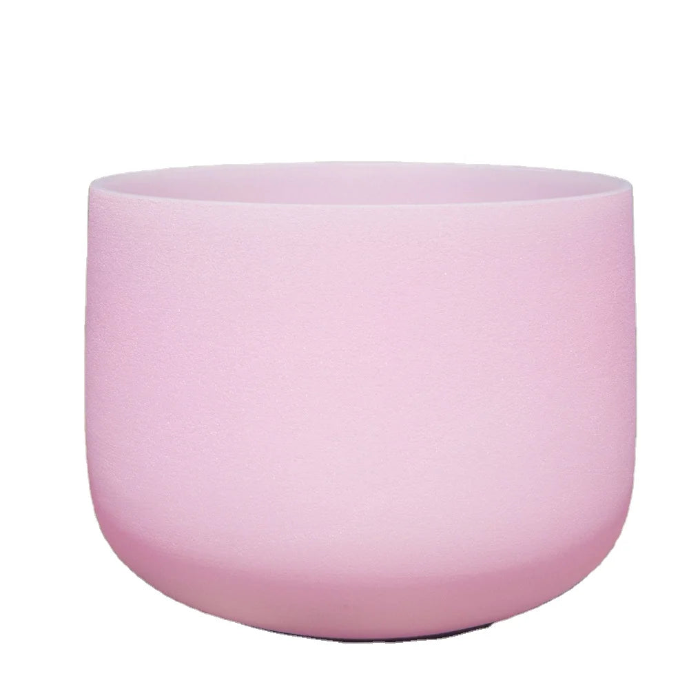 Huiying New Factory cheap price crystal singing bowls pink color bowl 8-12 inch size Crafts