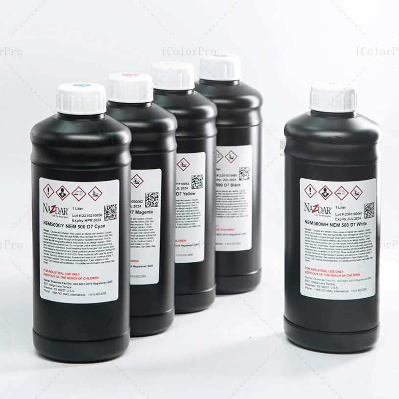 Original NAZDAR NEM500 Magenta UV Ink Is a Flat Version of the NAZDAR 270 Series for UV Printer Inks for Mobile Phone Casings