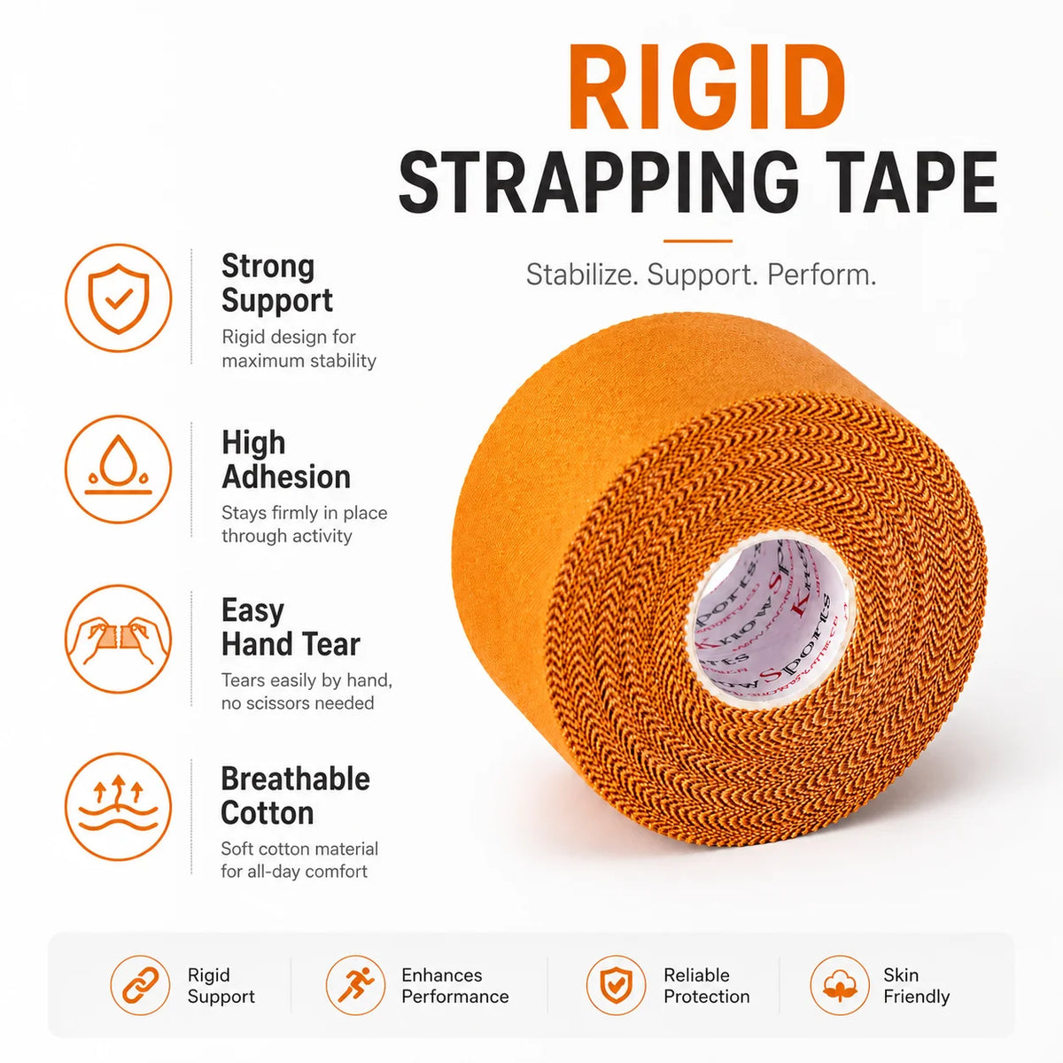 Premium Latex Free Highly Cost Effective Rigid Tape Sports Rigid Tape Ayon Rigid Sports Tape Zinc Oxide Hand Wrist Straps MegaBDM