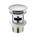 Modern Design Universal Chrome Plate Brass Sink Basin Waste Drain Click Clack Pop-up Drainer with Overflow for Bathrooms