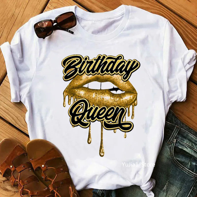 Women Tops Red Lip Monogram Printed Hole Ripped t Shirts Short Sleeve Oversized Tee Shirt Loose Casual Graphic T-shirt for Women