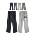 Custom Logo Men's  Straight Pants Streetwear Heavyweight Old Retro Washed Pants With Drawstring Loose Fit Sweatpants