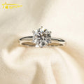VVS DEF Color IGI Certified Lab Grown Diamond CVD 1.03CT Brilliant Cut Engagement Ring 14K Solid White Gold Women