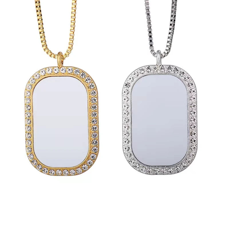 Wholesale Diy Photo Printing Party Jewelry Necklace Accessories Sublimation Blank Necklaces