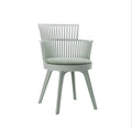 Modern Commercial Use Plastic Padded Fast Food Cafe Dining Chair with Wood Legs Outdoor & Apartment Friendly Flatpack Design
