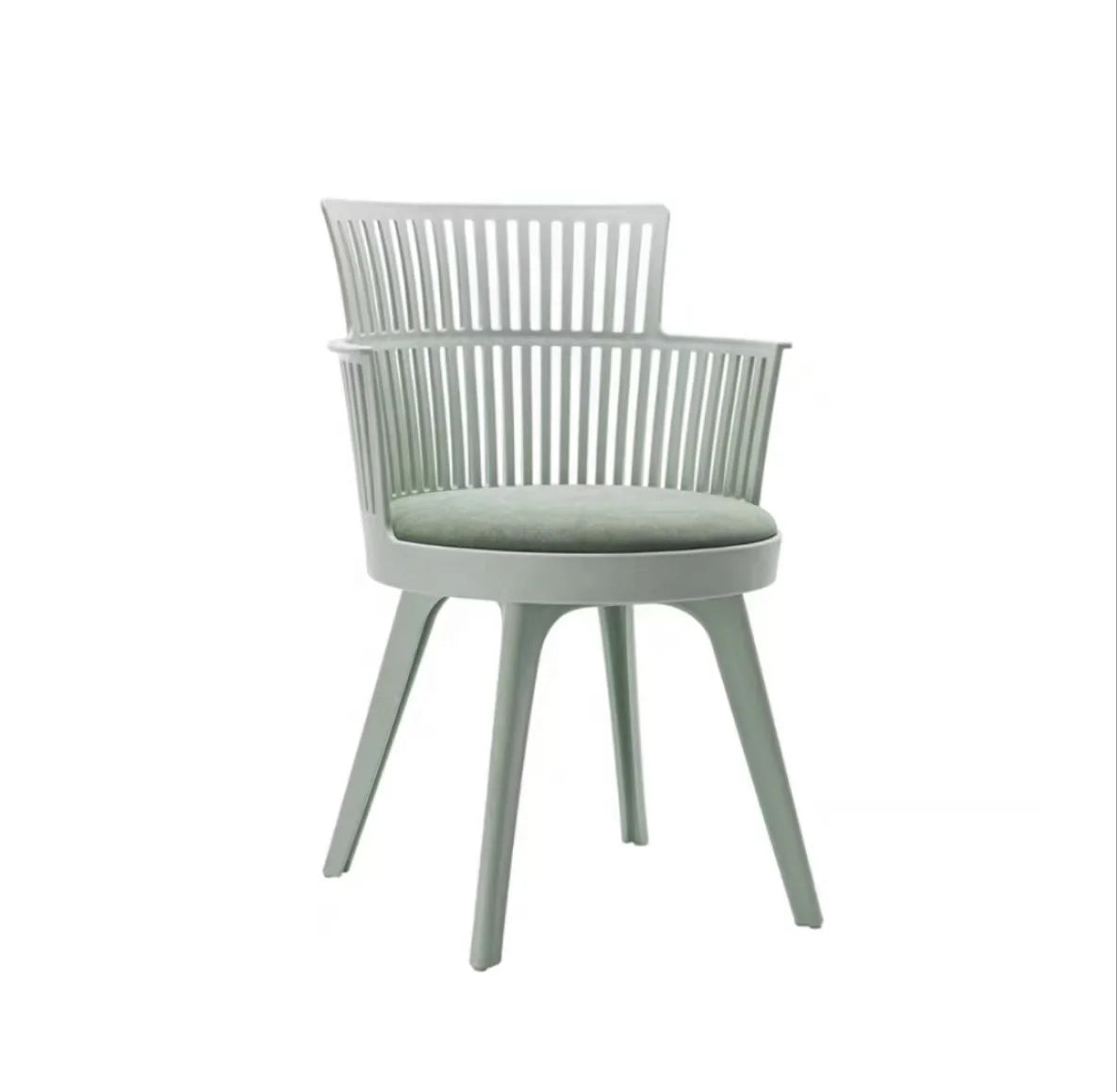 Modern Commercial Use Plastic Padded Fast Food Cafe Dining Chair with Wood Legs Outdoor & Apartment Friendly Flatpack Design
