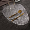 Hot Sale PVC Vinyl Metallic Oval Placemats Decorative Dinning Table Mats Luxury Placemats Quilted Placemat