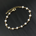 2020 Handmade Creative Natural Freshwater Pearl Brass Bracelet Women Fashion Simple Jewelry Wholesale