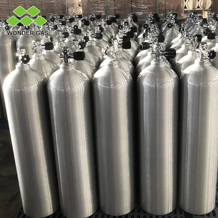 ISO7866-12L Diving Cylinder Air Scuba Oxygen Tank High Pressure Aluminum Scuba Diving Tank