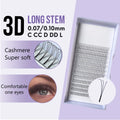 Heat Bonded 3D Lashes Long Stem Premade Fans Eyelash Extensions 0.07 0.10 Russian Volume Lashes Pointy Base Promade Lashes
