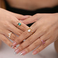 OL0926 Abiding Jewelry Popular Design Silver Gemstone Jewellery 925 Ring 14K Gold Plated China New Trend Silver Jewelry