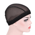 Big Hole Mesh Dome Wig Cap Hair Nets Large Hole Black Dome Caps to Make Wigs With Elastic Band Wave Cap