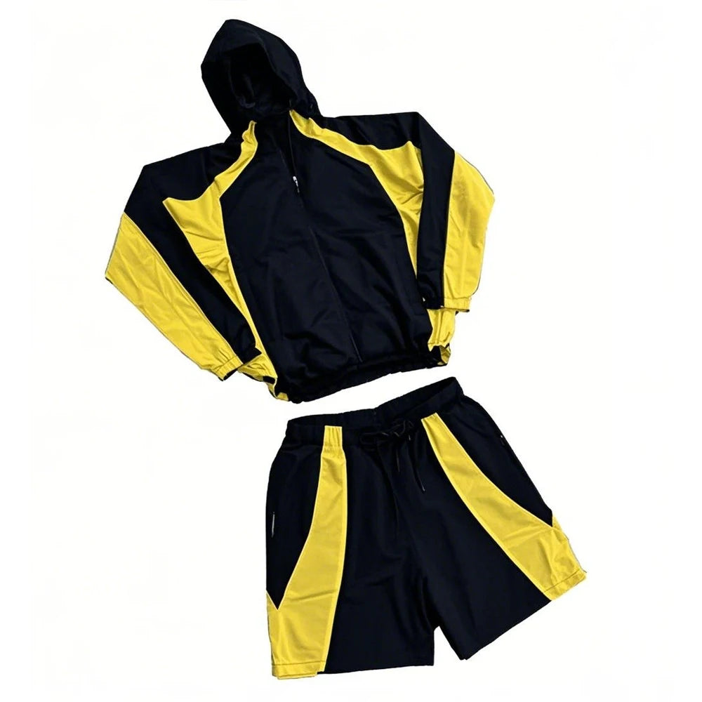 Wholesale Price Windbreaker Tracksuits Manufacturers Regular Fit Breathable Windproof Jacket Sets for Spring Summer
