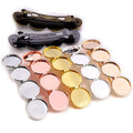5pcs/lot 12mm 20mm with 4 Cameo Silver Plated Bronze Gold Plated Hairpin Hair Pins Clips Blank Base Setting Bezel Trays