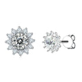 Abiding Jewelry Custom Earings Jewellery Wholesale Fashion Flower Trend S925 Silver 1CT Moissanite Diamond Earrings
