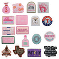 Embroidered Iron on pink Style Cowboy Patch for Clothing Hat Bag Decoration