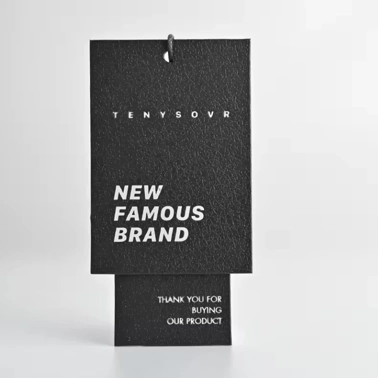 Custom Eco-Friendly Recycled Paper Hang Tags Hot Swing Business Card with Logo for Clothing Shoes Bags