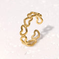 Beimai OEM Ring Heart Shape Simple Stainless Steel Sweet and Cute Women's Ring