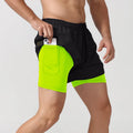 Wholesale Men Sports Shorts Stylish 2 Layers Gym Shorts Custom logo Quick Dry 2 in 1 Athletic Running Shorts