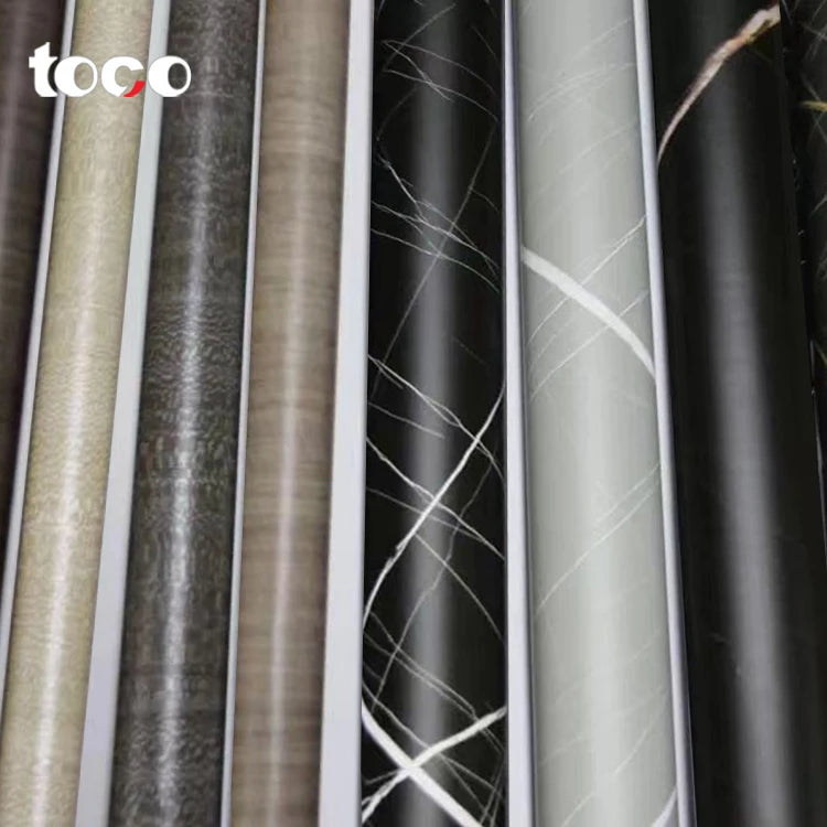 TOCO Self-Adhesive Wood Grain Lamination Decorative PVC Film Furniture Films for Door & Bathroom Application