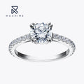 Rochime Brilliant love Engagement Ring S925 Silver Rhodium Plated   Classic  Jewelry for Women