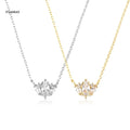 FUAMAY Dainty Jewelry Marquise Queen Princess Crown Necklaces with Long Chains Simple Diamond Pendant Necklaces