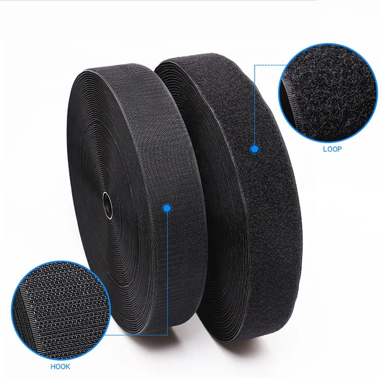 Hook and Loop Eco-Friendly Self-Adhesive 100% Nylon 25m Customizable Length Tap Strap Tape