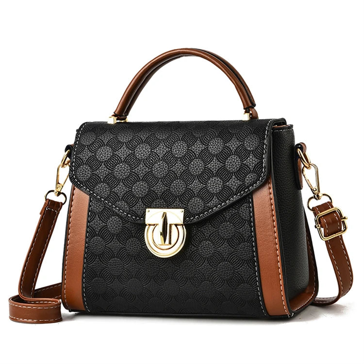 Hight Quality White Pu Luxury Korean New Latast Fashion Black Mini Pearl Chain Hand Bag