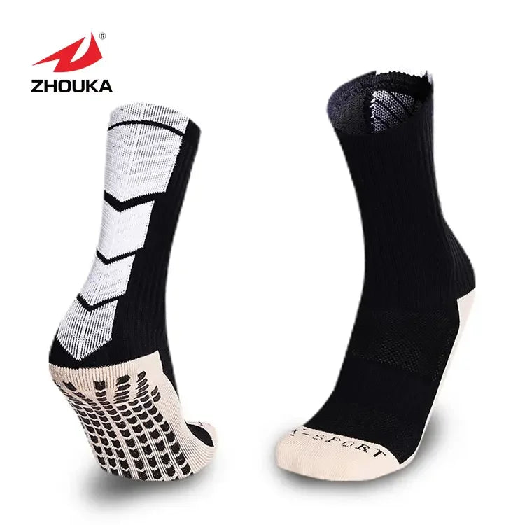 Wholesale Quick Dry Men's Soccer Football Compression Knee High Socks Print Pattern for Spring Sports