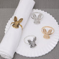 Wholesale Easter Bunny Napkins Napkins Rings Holiday Restaurant Metal Napkins Rings