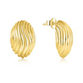 QX Custom OEM 18K Gold Plated Stylish Minimalist Trendy 925 Sterling Silver Fine Jewelry Stud Women Earring