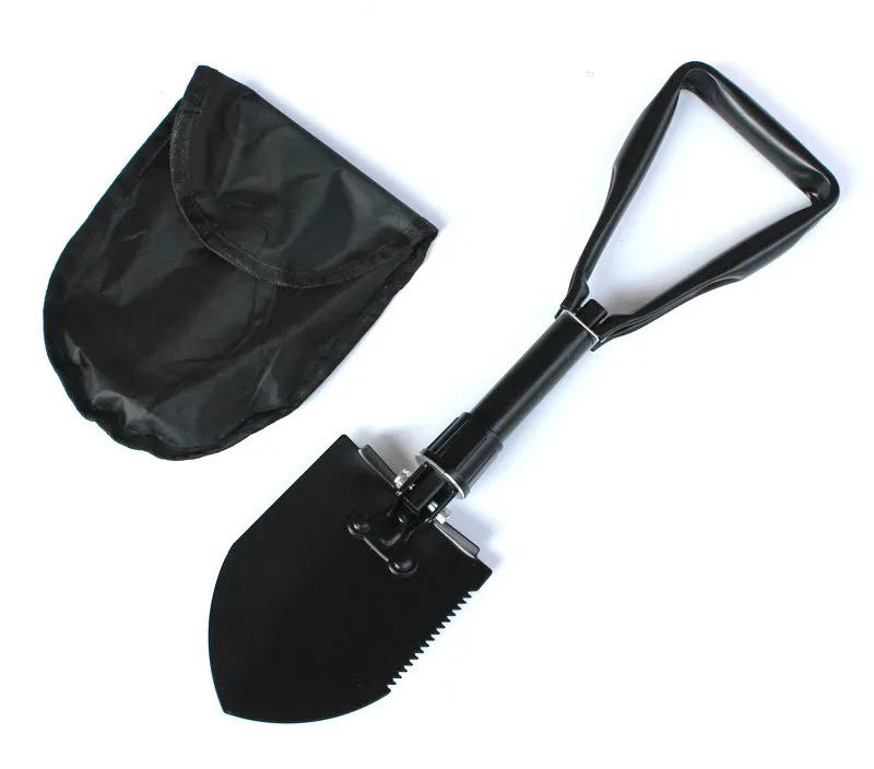 Outdoor Folding Tactics Survival Shovel Kit Mini Multi-Function Shovel with Carry Bag for Camping